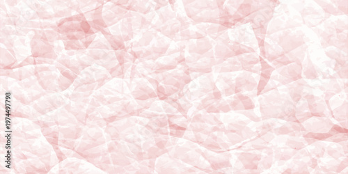 A blank vintage design features a wrinkled pink paper texture with a crumpled surface and rough grunge pattern to create an aged pink paper background material for a textured art backdrop