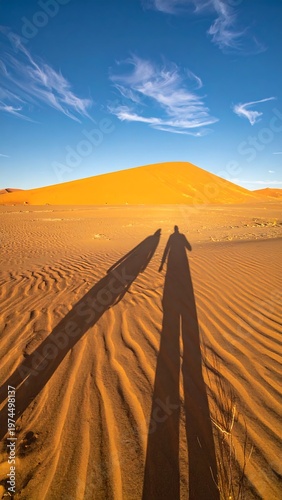 Wallpaper Mural A desert landscape with a large sand dune and shadows Torontodigital.ca