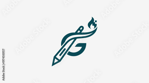 Creative Writing and Design Logo Concept