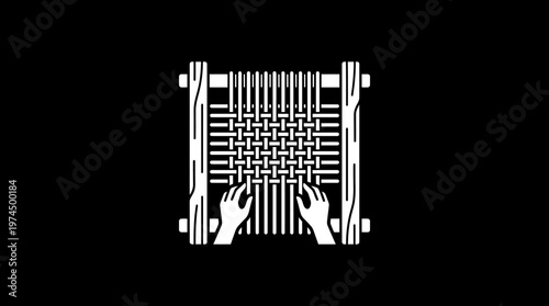 Weaving a Fabric Geometric Graphic