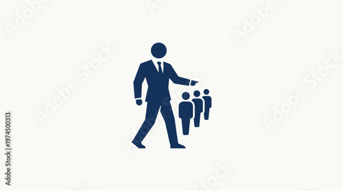 Business Leader Guiding Team Forward