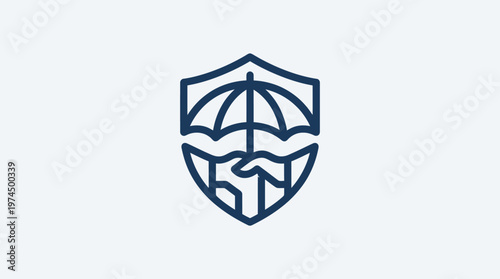 Abstract Insurance Security and Protection Concept Logo