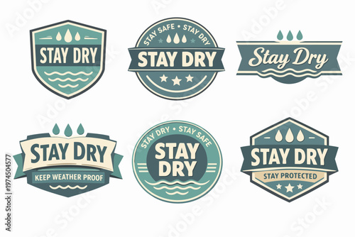 Staying dry and protected with waterproof and weather-resistant emblems, shielding from moisture, rain, and water elements