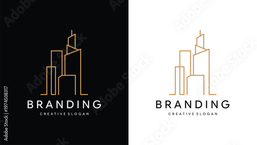 Contemporary Urban Skyline Logo Design for Urban Property Consultant and Building Investment