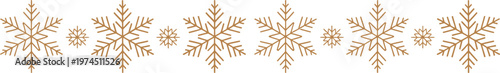 Decorative snowflakes for winter and holiday designs Vector illustration.