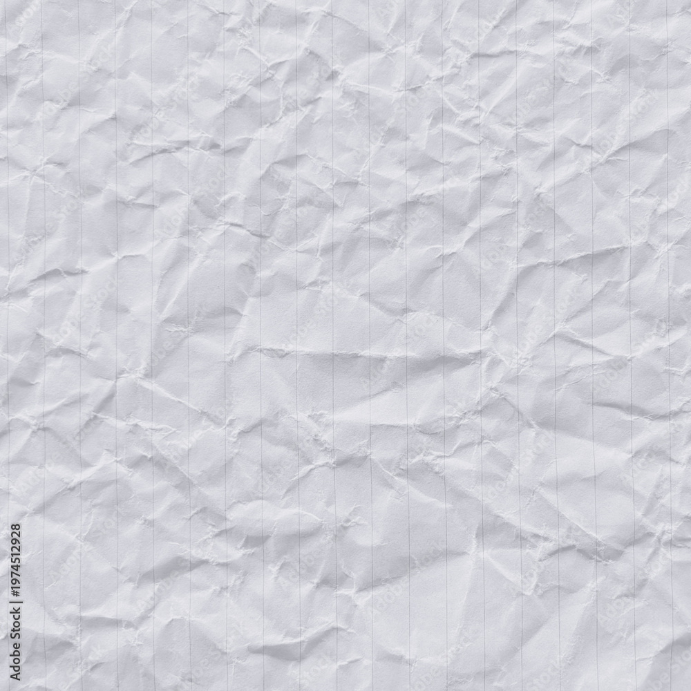 Naklejka premium Crumpled white paper texture
