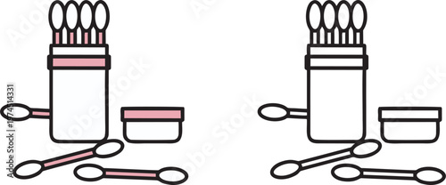 Cotton Buds Swabs Hygiene Product Set