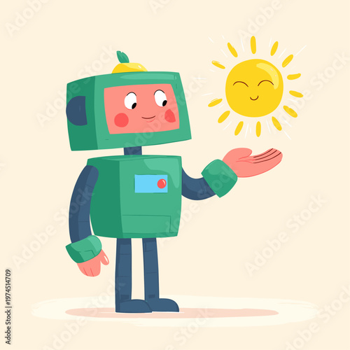 Collaborative Robot and Human Sharing Data in a Warm, Friendly Workspace