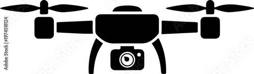Flying Drone camara silhouette