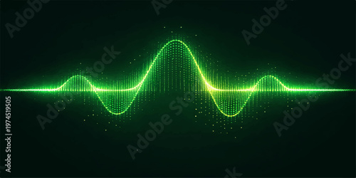 Abstract blue medical background with digital ECG heartbeat line and data wave illustration