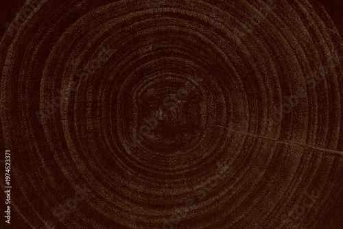 Obraz na płótnie Dark brown background with circular textured patterns