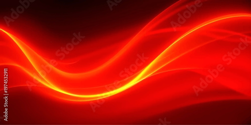 Red flowing silk fabric abstract background with soft waves and smooth texture