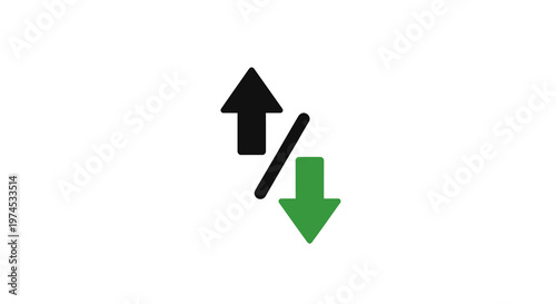 Free Download A graphic illustration of up and down arrows with a line. - GFXLoad