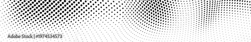 Twisted halftone dot wave forming energetic illusion background.