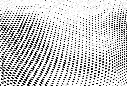 Futuristic dotted wave texture creating vibrant optical illusion effect.