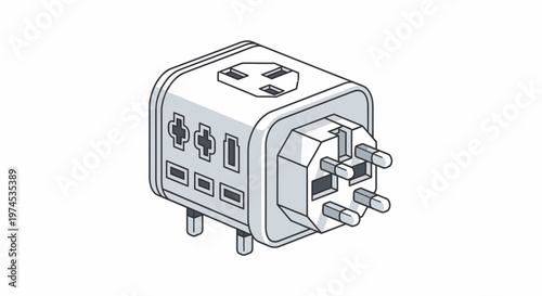 Travel Power Adapter with Multiple Plugs