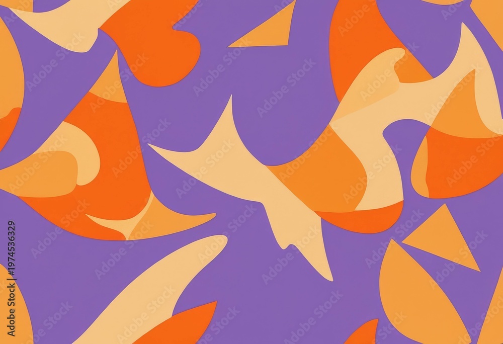Naklejka premium Psychedelic abstract graphic design with harmonious warm and cool colors