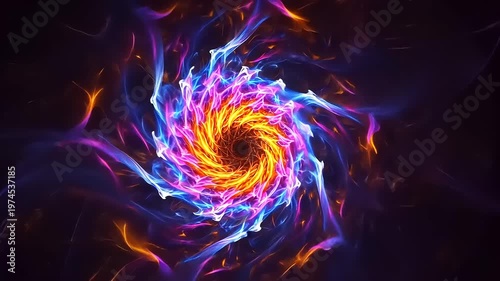 Vibrant Glowing Energy Field Abstract Motion Graphic.
