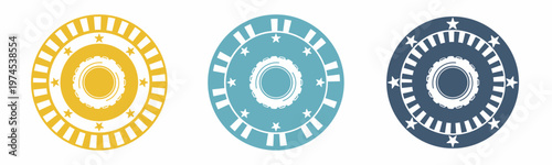 Tire icon. Board illustration label design. Design for business. Vector illustration.