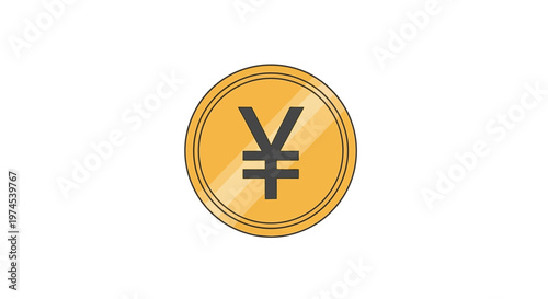 Japanese Yen Coin Symbol Icon