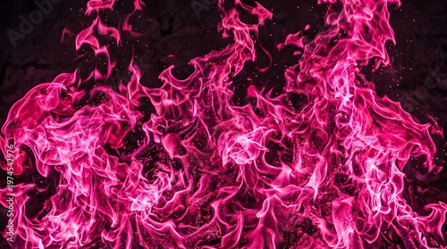 Vibrant pink flames rise high wallpaper background for a fiery awesome scene