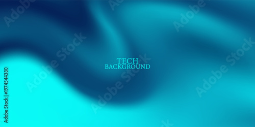 Lines Curves. Abstract background. Green Blue Colour Gradient. Monitor display tech wallpaper. Glowing and reflect neon light. Future technology.