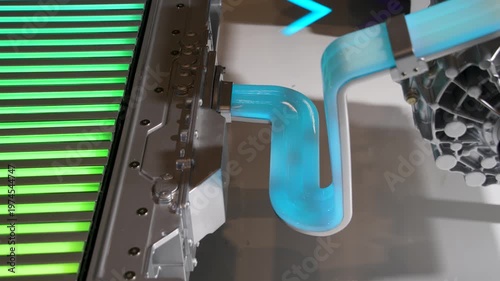 electric system of eco car engine, Automotive part concept.
