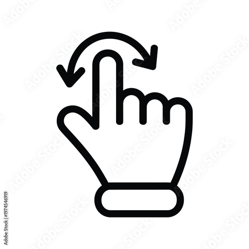 Vector of a hand with a rotating finger gesture pointing upwards