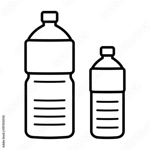 水 ペットボトルのアイコン_ベクターイラスト