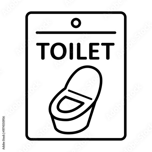 簡易トイレのアイコン_ベクターイラスト