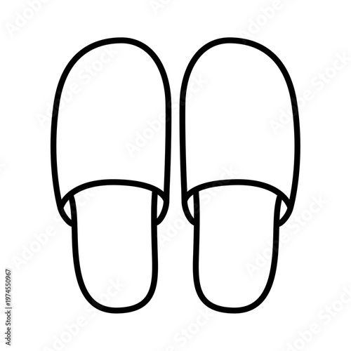 スリッパのアイコン_ベクターイラスト