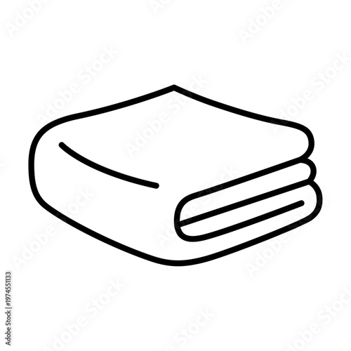 ブランケット　毛布のアイコン_ベクターイラスト