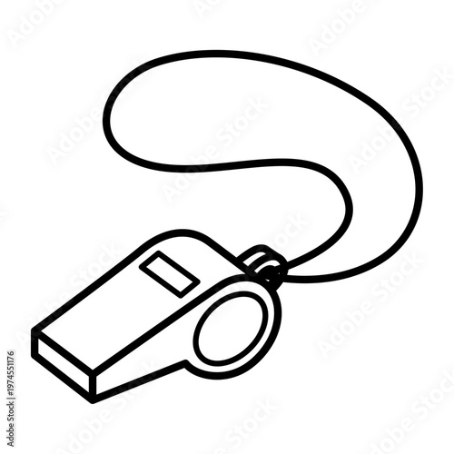 ホイッスルのアイコン_ベクターイラスト