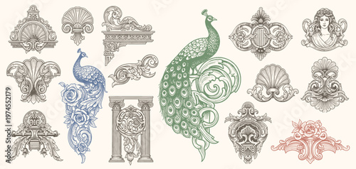 Vintage Baroque Victorian frame border, frame flower pattern vector floral engraved scroll ornament leaf retro decorative design. filigree calligraphic heraldic shield swirl