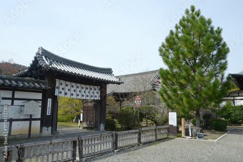 春の観修寺　中門　京都市山科区勧修寺仁王堂町