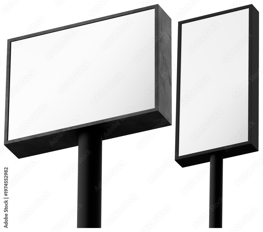 Fototapeta premium Blank billboards for advertising element set