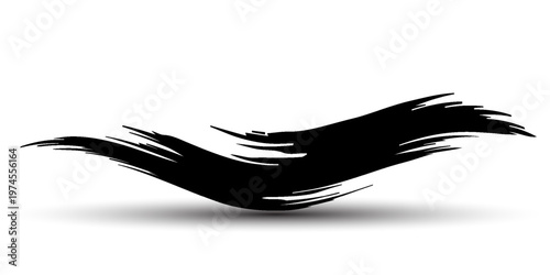 vector black line, grunge brush strokes ink paint isolated on white background. eps 10