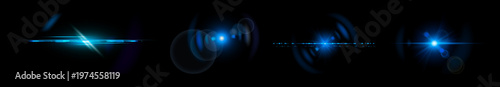 Abstract blue light flares