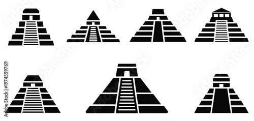 Ancient Pyramid Temples, Majestic Stone Pyramid Structures From Ancient Civilizations, Historic Archaeological Landmarks Representing Culture, History, And Heritage For Travel Design, Educational