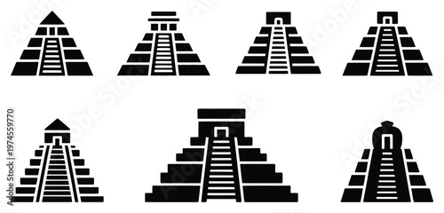 Ancient Pyramid Temples, Historic Stone Monuments Of Ancient Civilizations In Desert Landscape, Archaeological Architecture Landmarks Symbolizing History, Culture, And Heritage For Travel