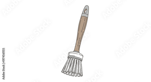 Small Cleaning Brush with Wooden Handle for Detailed Scrubbing