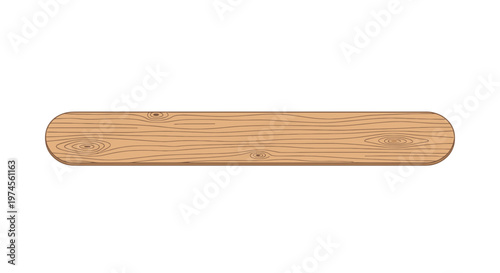 Smooth Wooden Plank, Light Brown Timber Texture