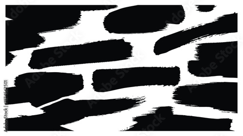 Title abstract black and white brushstrokes a bold modern artistic composition description dynamic black brushstrokes on a white background create