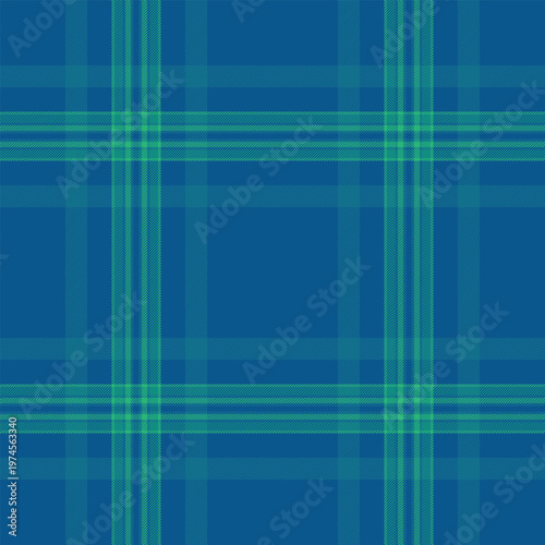 New year fabric textile tartan, customized background vector pattern. Idyllic check texture seamless plaid in cyan and mint colors.