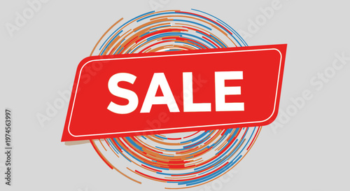 Dynamic Sale Promotion Banner with Circular Background