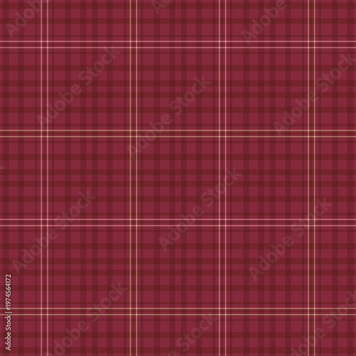 Event textile background vector, hippie tartan seamless fabric. Tattersall check plaid pattern texture in red and orange colors.