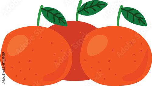 Fresh ripe apple with green leaves and juicy red tomatoes design as a healthy vegetarian food vector illustration icon