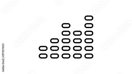 Audio sound waveform animation on a white background
