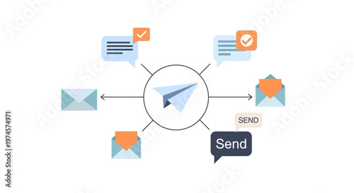 Email Communication Send Message.