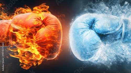 Elemental boxing gloves fire vs ice impact